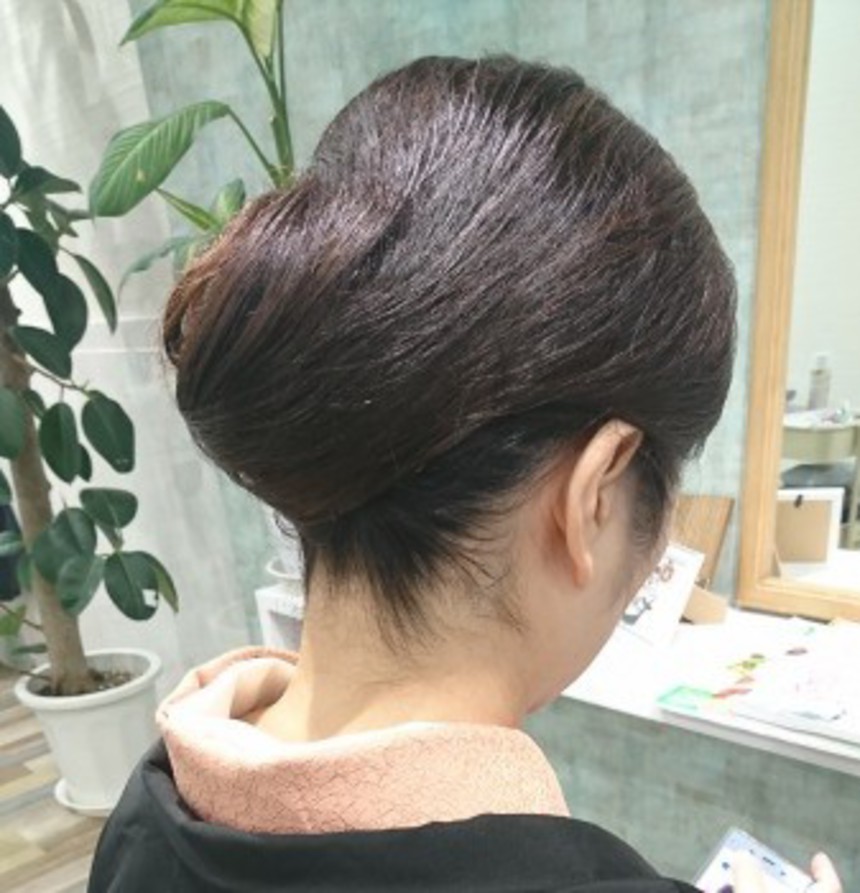 入学式 和装用ヘアセット ヘアアレンジ ヘアデザインページ詳細 布施 美容室 Hair La Chic ヘアー ラシック